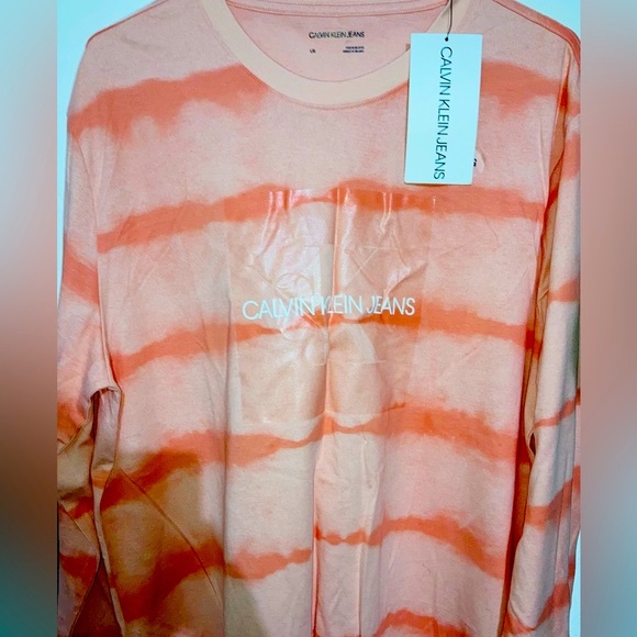 *New* CK Long Sleeve Monogram Logo T-Shirt  Size L - Picture 3 of 9